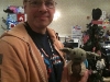 TL and his new croched Yoda. It's a gift, he swears.